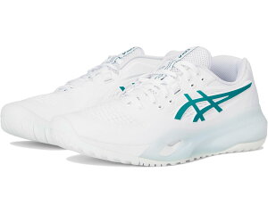 (���) �A�V�b�N�X ���f�B�[�X �Q��-���]�����[�V���� X ASICS women Gel-Resolution X White/Pitch Green