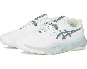 (���) �A�V�b�N�X ���f�B�[�X �Q��-���]�����[�V���� X ASICS women Gel-Resolution X White/Monument Blue