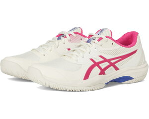 (���) �A�V�b�N�X ���f�B�[�X �Q�[�� FF �e�j�X �V���[�Y ASICS women Game FF Tennis Shoes Cream/Bright Rose