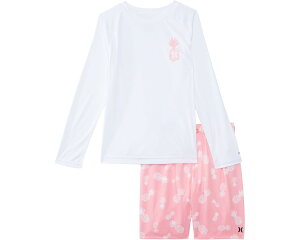 (���) �n�[���[ �L�b�Y �p�C�i�b�v�� �X�C�� �Z�b�g (�r�b�O �L�b�h) Hurley kids Pineapple Swim Set (Big Kid) Sunset Coral