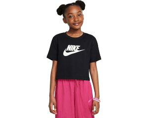 (���) �i�C�L �L�b�Y �N���b�v�h �t���[�`���� T-�V���c (���g�� �L�b�h/�r�b�O �L�b�h) Nike kids Cropped Futura T-Shirt (Little Kid/Big Kid) Black