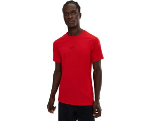(���) �i�C�L �����Y �v�� �h���C-�t�B�b�g �X���� �V���[�g �X���[�u �g�b�v Nike men Pro Dri-FIT Slim Short Sleeve Top University Red/Black