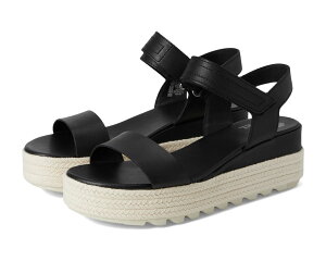 (���) �\���� ���f�B�[�X �L�������� �t���b�g�t�H�[�� �T���_�� SOREL women Cameron Flatform Sandal Black/Chalk