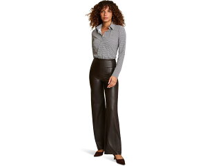 (���) �R�}���h�[ ���f�B�[�X �t�H�[ ���U�[ ���C�h ���b�O �p���c Commando women Faux Leather Wide Leg Pants Espresso
