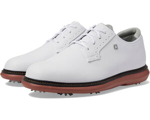 (���) �t�b�g�W���C �����Y �g���f�B�V�����Y �u���V���[ �S���t �V���[�Y FootJoy men Traditions Blucher Golf Shoes White/Brick