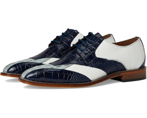 (���) �X�e�C�V�[ �A�_���X �����Y �o�C�N �g�D ���[�X-�A�b�v Stacy Adams men Tristano Bike Toe Lace-Up Dark Blue Multi