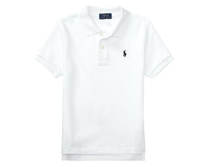(���) �����t���[���� �L�b�Y �R�b�g�� ���b�V�� �|�� �V���c (���g�� �L�b�Y) Polo Ralph Lauren kids Cotton Mesh Polo Shirt (Little Kids) White