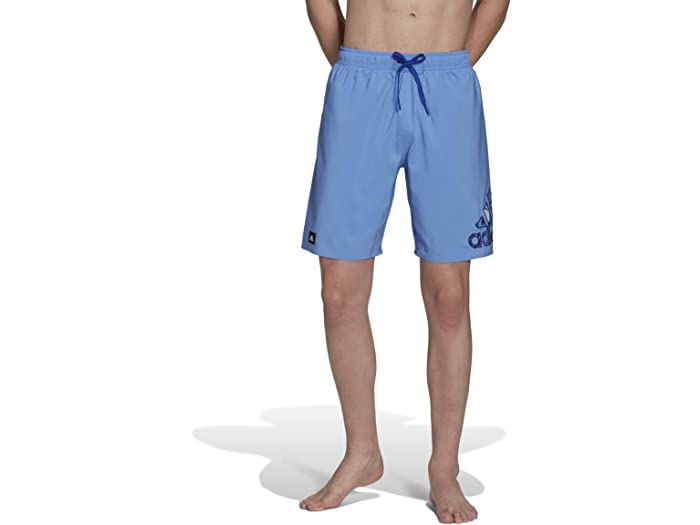 (取寄) アディダス メンズ シーズナル フローラル クラシックス ロゴ 19 スイム ショーツ adidas men adidas Seasonal Floral Classics Logo 19" Swim Shorts Blue Fusion Pulse Mint