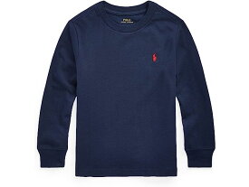 (取寄) ラルフローレン キッズ ボーイズ コットン ジャージ 長袖 Tシャツ ロンT Polo Ralph Lauren Kids boys Cotton Jersey Long Sleeve Tee (Little Kids) Cruise Navy