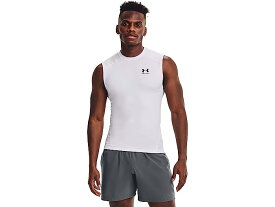 (取寄) アンダーアーマー メンズ ヒートギア アーマー コンプレッション スリーブレス Under Armour men Heatgear Armour Compression Sleeveless White/Black