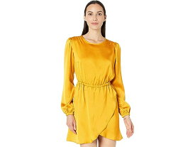 (取寄) マイケルコース レディース サテン ロング スリーブ フリル ドレス MICHAEL Michael Kors women MICHAEL Michael Kors Satin Long Sleeve Flounce Dress Marigold