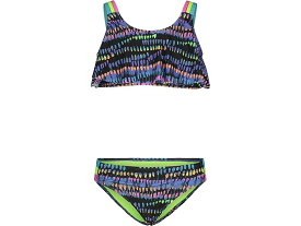 (取寄) アンダーアーマー キッズ ガールズ ウォーターカラー ドリップ フラッター ビキニ (リトル キッズ) Under Armour Kids girls Under Armour Kids Watercolor Drip Flutter Bikini (Little Kids) Black