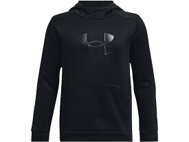 (取寄) アンダーアーマー キッズ ボーイズ フリース ビッグ ロゴ パーカー Under Armour Kids boys Fleece Big Logo Hoodie (Big Kids) Black/Black