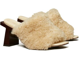 (取寄) トリーバーチ レディース ブロック T シアリング ミュール サンダル Tory Burch women Tory Burch Block T Shearling Mule Sandal Buttermilk/Brie