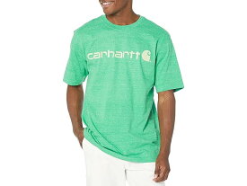 (取寄) カーハート メンズ シグニチャー ロゴ S/S T-シャツ Carhartt men Carhartt Signature Logo S/S T-Shirt Malachite Snow Heather