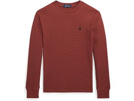 (取寄) ラルフローレン キッズ ボーイズ ワッフル-ニット コットン 長袖 Tシャツ Polo Ralph Lauren Kids boys Waffle-Knit Cotton Long-Sleeve Tee (Big Kids) Holiday Red