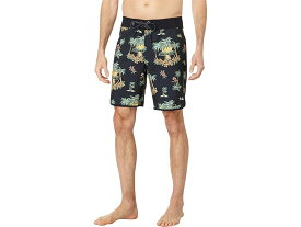 (取寄) クイックシルバー メンズ サーフシルク スカルプ 19 ボードショーツ Quiksilver men Quiksilver Surfsilk Scallop 19" Boardshorts Black Palm Spritz