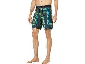 (取寄) クイックシルバー メンズ ブランク キャンバス スカルプ 18 ボードショーツ Quiksilver men Quiksilver Blank Canvas Scallop 18" Boardshorts Black