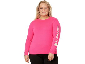 (取寄) カーハート レディース ルーズ フィット ロング スリーブ グラフィック T-シャツ Carhartt women Carhartt Loose Fit Long Sleeve Graphic T-Shirt Pink Glow