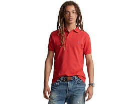 (取寄) ラルフローレン メンズ カスタム スリム フィット メッシュ ポロ シャツ Polo Ralph Lauren men Polo Ralph Lauren Custom Slim Fit Mesh Polo Shirt Post Red