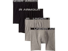 (取寄) アンダーアーマー キッズ ボーイズ 4-パック コア コットン ボクサー セット (ビッグ キッズ) Under Armour Kids boys Under Armour Kids 4-Pack Core Cotton Boxer Set (Big Kids) Moderate Gray