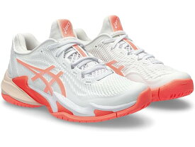 (取寄) アシックス レディース コート FF 3 テニス シューズ ASICS women ASICS Court FF 3 Tennis Shoe White/Sun Coral