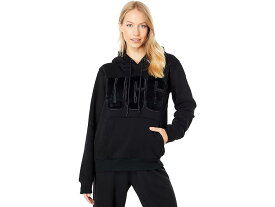 (取寄) アグ レディース レイ ファジー ロゴ パーカー UGG women UGG Rey Fuzzy Logo Hoodie Black