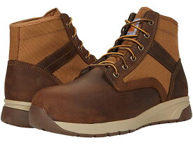 (取寄) カーハート メンズ フォース 5 ライトウェイト スニーカー ブーツ ナノ コンプ トゥ Carhartt men Carhartt Force 5" Lightweight Sneaker Boots Nano Comp Toe Brown Leather/Tan Duck