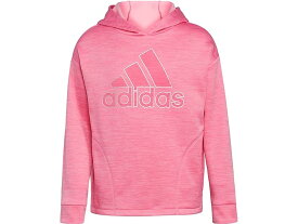 (取寄) アディダス キッズ ガールズ メランジュ フリース フーデット プルオーバー (ビッグ キッズ) adidas Kids girls adidas Kids Melange Fleece Hooded Pullover (Big Kids) Pink Heather