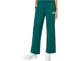 (取寄) プーマ レディース エッセンシャルズ+ スモール ロゴ ストレート レッグ フリース パンツ PUMA women PUMA Essentials+ Small Logo Straight Leg Fleece Pants Malachite