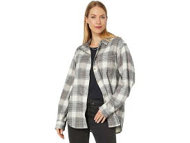 (取寄) ラッキーブランド レディース オーバーサイズ ボーイフレンズ ポケット シャツ Lucky Brand women Lucky Brand Oversized Boyfriend Pocket Shirt Black Cream Plaid