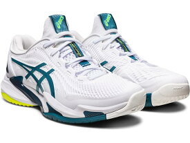 (取寄) アシックス メンズ コート FF 3 テニス シューズ ASICS men ASICS Court FF 3 Tennis Shoe White/Gris Blue