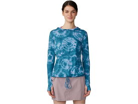 (取寄) マウンテンハードウェア レディース クレーター レイク ロング スリーブ パーカー Mountain Hardwear women Crater Lake Long Sleeve Hoody Baltic Blue Spore Dye Print