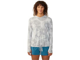 (取寄) マウンテンハードウェア レディース クレーター レイク ロング スリーブ パーカー Mountain Hardwear women Crater Lake Long Sleeve Hoody Grey Ice Spore Dye Print
