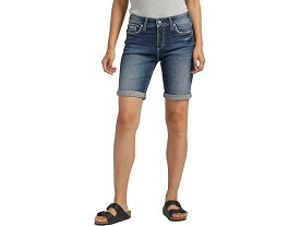 (取寄) シルバー ジーンズ レディース エリス ミッドライズ バミューダ ショーツ L53015EAE397 Silver Jeans Co. women Silver Jeans Co. Elyse Mid-Rise Bermuda Shorts L53015EAE397 Indigo