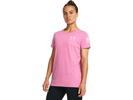 (取寄) アンダーアーマー レディース ニュー フリーダム バナー T-シャツ Under Armour women Under Armour New Freedom Banner T-Shirt Pink Edge/Pink