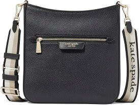 (取寄) ケイトスペード レディース ハドソン ペブルド レザー メッセンジャー クロスボディ Kate Spade New York women Kate Spade New York Hudson Pebbled Leather Messenger Crossbody Black