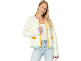 (取寄) イングリッシュ ファクトリー レディース カラー ブロック セーター カーディガン English Factory women English Factory Color Block Sweater Cardigan Off-White