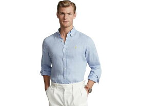 (取寄) ラルフローレン メンズ クラシック フィット ロング スリーブ リネン シャツ Polo Ralph Lauren men Polo Ralph Lauren Classic Fit Long Sleeve Linen Shirt Blue Hyacinth