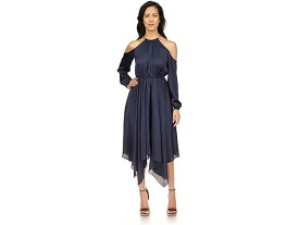 (取寄) マイケルコース レディース チェイン ネック コールド-ショルダー ドレス MICHAEL Michael Kors women MICHAEL Michael Kors Chain Neck Cold-Shoulder Dress Midnight Blue