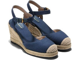 (取寄) コールハーン レディース クラウドフィール エスパドリーユ ウェッジ 80 ウム リ Cole Haan women Cole Haan Cloudfeel Espadrille Wedge 80 mm II Navy Blazer Linen/Natural Jute