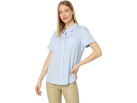 (取寄) トミーヒルフィガー レディース ストライプ キャンプ シャツ Tommy Hilfiger women Tommy Hilfiger Stripe Camp Shirt Cornflower Blue/White