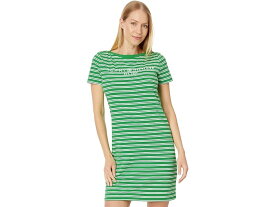 (取寄) トミーヒルフィガー レディース ストライプド ロゴ T-シャツ ドレス Tommy Hilfiger women Tommy Hilfiger Striped Logo T-Shirt Dress Fern Multi