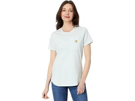 (取寄) カーハート レディース フォース リラックスド-フィット フィット ミッドウエイト ポケット T-シャツ Carhartt women Carhartt Force Relaxed Fit Midweight Pocket T-Shirt Dew Drop