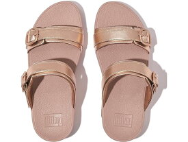 (取寄) フィットフロップ レディース ルル アジャスタブル スライド FitFlop women FitFlop Lulu Adjustable Metallic-Leather Slides Rose Gold