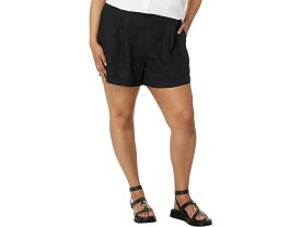 (取寄) メイドウェル レディース プラス クリーン プル-オン ショーツ イン 100パーセント リネン Madewell women Madewell Plus Clean Pull-On Shorts in 100% Linen Black