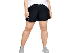 (取寄) アンダーアーマー レディース プラス サイズ プレイ アップ ショーツ 5 Under Armour women Under Armour Plus Size Play Up Shorts 5" Black/White