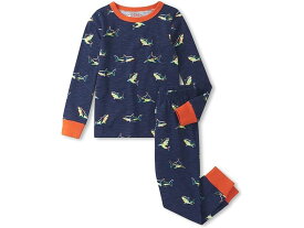 (取寄) ハットレイ キッズ ボーイズ グロウ シャークス コットン パジャマ セット (トドラー/リトル キッド/ビッグ キッド) Hatley Kids boys Hatley Kids Glow Sharks Cotton Pajama Set (Toddler/Little Kid/Big Kid) Patriot Blue