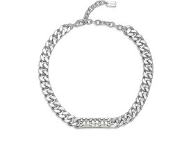 (取寄) コーチ レディース キルテッド シグニチャー リンク ネックレス COACH women COACH Quilted Signature Link Necklace Rhodium