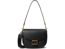 (取寄) ケイトスペード レディース ケイティ テクスチャー レザー コンバーチブル サドル バッグ Kate Spade New York women Kate Spade New York Katy Textured Leather Convertible Saddle Bag Black